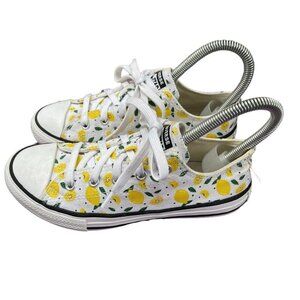 Converse All Star Chuck Taylor Classic Low Shoes Sneakers Lemon Print Youth 2